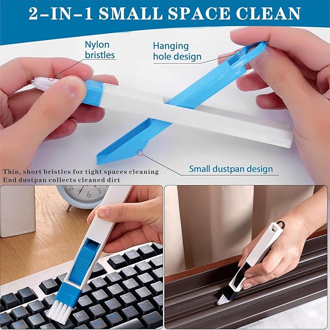 14Pcs Crevice Gap Cleaning Brush,Door Window Track Groove Corner Crevice Cleaning Brushes for Cleaning Window Grooves, Bathroom, Toilet Corner, Kitchen, Faucet, Sink, Keyboards(14PCS)