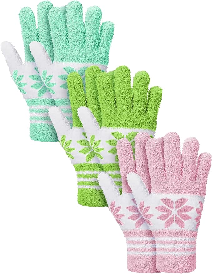 Patelai 3 Pairs Microfiber Plant Dusting Gloves Leaf Cleaning Gloves for Indoor Plants, Blinds, Furniture, House(Yellow, Pink, Blue, White,Small)