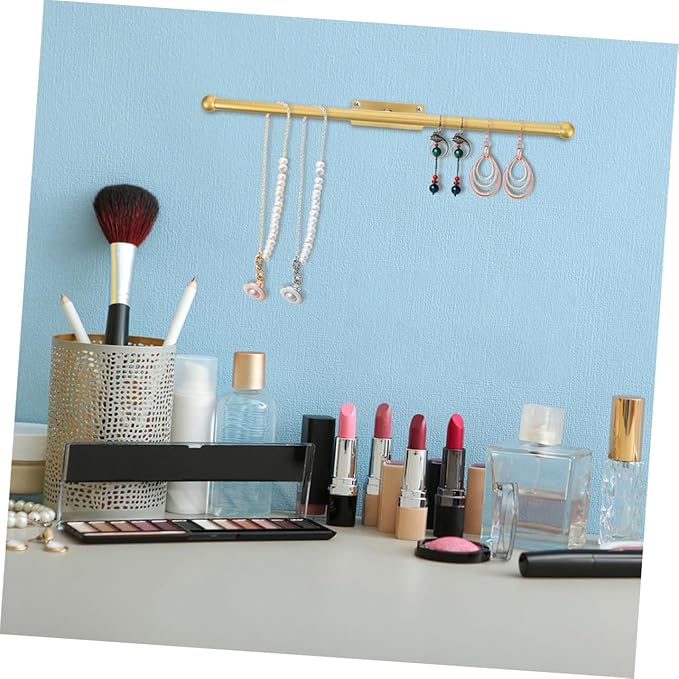 Cabilock 2pcs Decorative Necklace Hanger Wall Storage Shelf Jewelry Organizer Stand Material Wall Jewelry Organizer Hanging