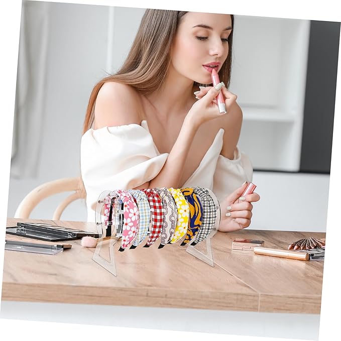 Acrylic Headband Holder Display Stand for Women Hair Accessory Organizer for Home Shops Space-saving Headwear Rack Simplifies Hair Accessory Storage Keeps Your Collection Neat