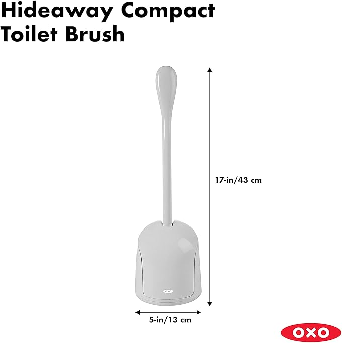OXO Good Grips Compact Toilet Brush & Canister - Gray