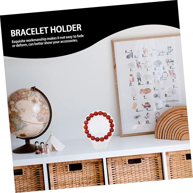 6pcs Acrylic Jewelry Display Stand for Bracelets Bangles and Prayer Beads Accessories Organizer for Home Store and Events