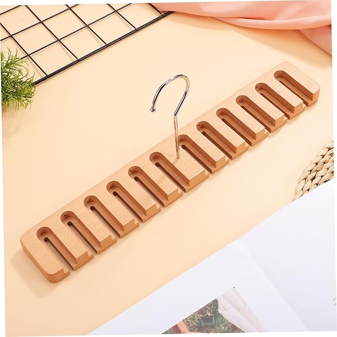 OUNONA Belt Hanging Rack Space Saving Belt Organizer Slots Closet Accessory Organizer