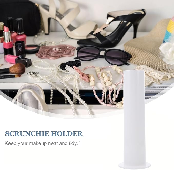 LIFKOME Scrunchie Holder Stand Clear Hair Tie Storage and Display Jewelry Display Tower Hair Accessories Organizer for Home Dresser Shop Selling