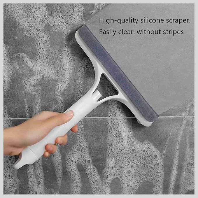 3pcs 3 in 1 Window Cleaning Scraper, 3 in 1 WindowSqueegee Cleaner,Window Squeegee with Spray, for Windows,Car Windshields,Bathrooms,Kitchens,Tiles,etc,All-Purpose Window Cleaner Tool