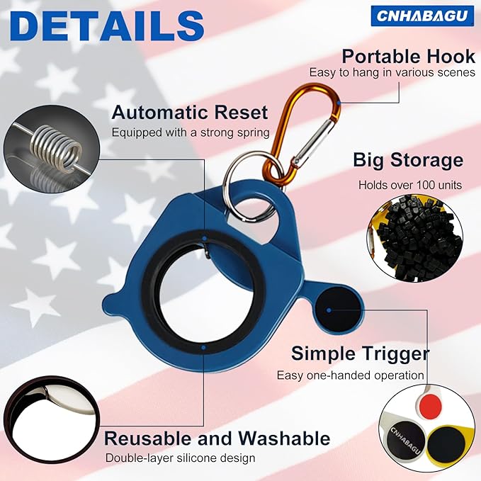 Zip Tie Holder Organizer Cable Tie Organizer Holder for Tool Belt Strong Efficient Solution for Electrician Zip Ties Holder Reusable Portable Safety(Blue, 2 Pack)