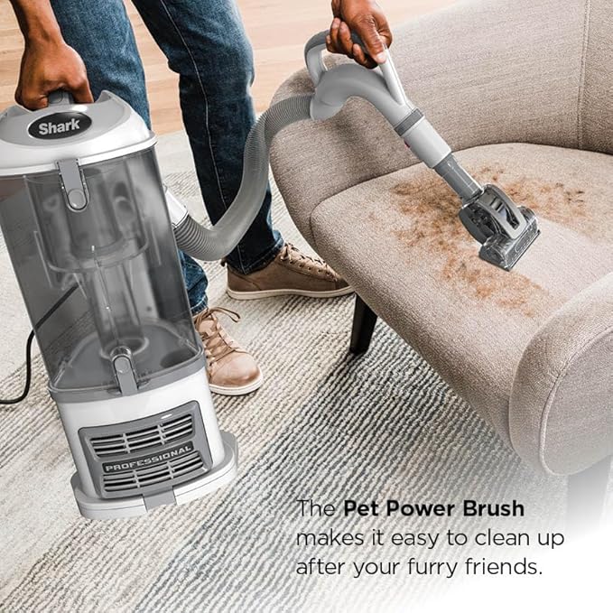 Shark | Upright Vacuum Cleaner | Navigator Lift-Away | Swivel Steering | HEPA Filter | Vacuum for Pet Hair | Crevice Tool & Dusting Brush Included | For Carpets & Hard Floors | White/Silver | NV356E