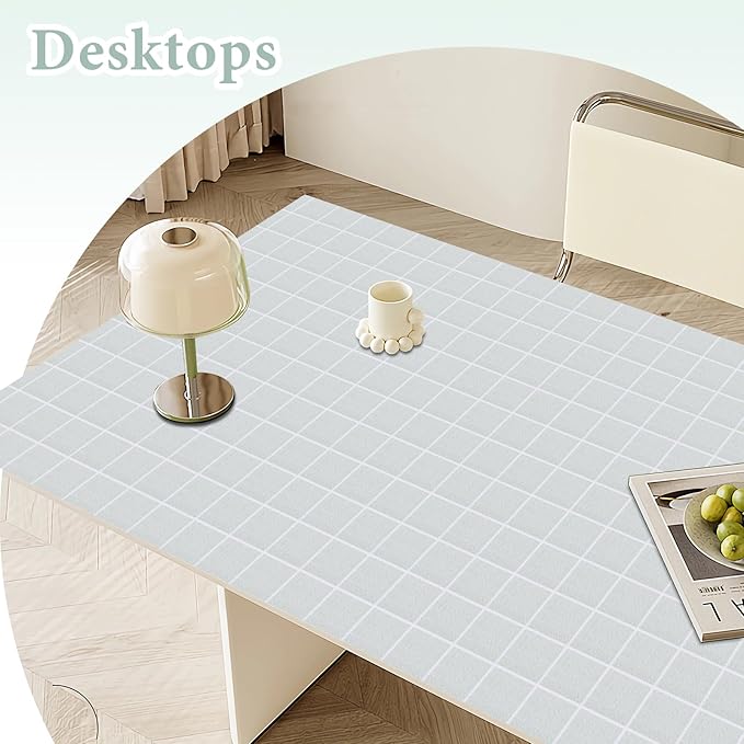Drawer and Shelf Liner for Kitchen Cabinet: 12 in X 20 Ft Non Slip Waterproof Shelf Paper Non Adhesive Refrigerator Liners Light Gray Grid Easy Liners for Bathroom