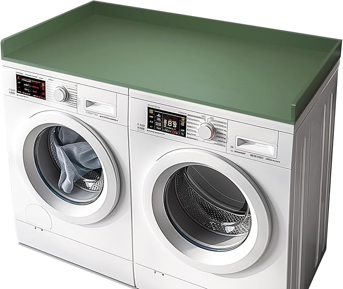 Washer Dryer Countertop, 27.5" x 54" Bamboo Washer and Dryer Countertop for Laundry Room Organization (Forest Green)