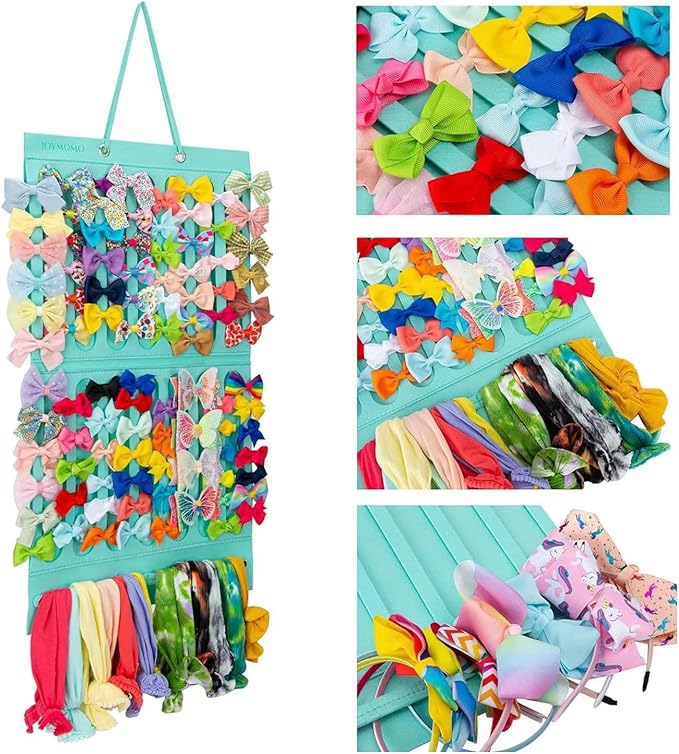 Hanging Claw Clip Organizer for Women Large Capacity Hair Bows Holder Hair Accessories Storage for Sunglasses, Hair Clips, Jewelry, Headbands, Claw Clips Organizer