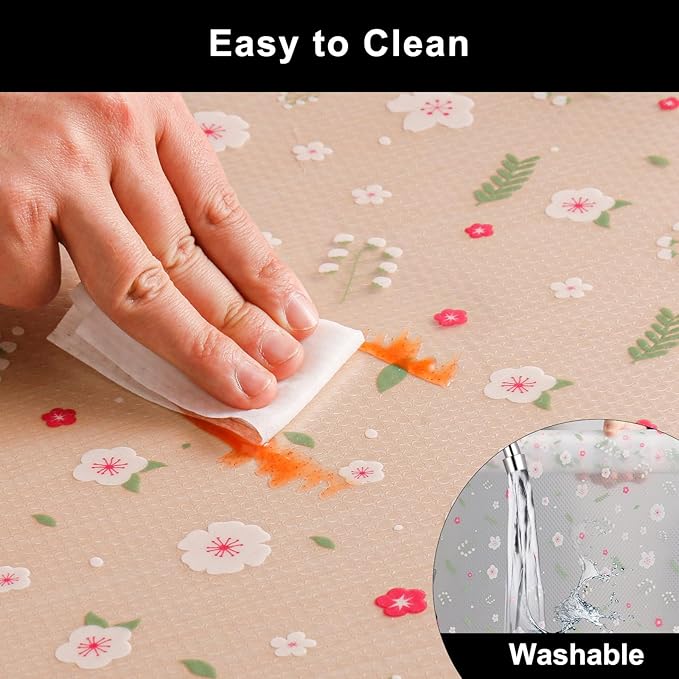 Cooyes Shelf Liner – Premium Non-Adhesive Cabinet & Drawer Liner for Kitchen – Waterproof Shelf Paper with Modern Pattern – Durable EVA Cabinet Mat – Easy to Cut （24" W x 240" L）