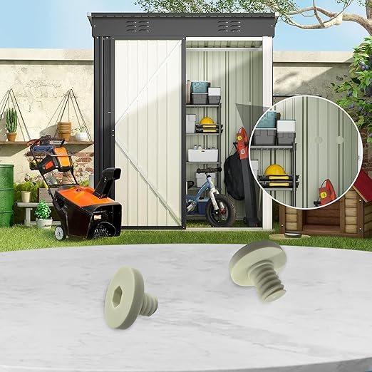 20 PCS Replacement Bolts Compatible with Suncast Storage Sheds for Suncast/Craftsman Resin Storage Sheds, Replacement Screws Compatible with Suncast Storage Sheds Shed Accessories (20, White, 3/8)