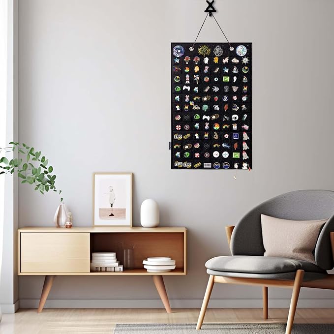 Collection Display Case - Wall Hanging Brooch Pin Organizer - Pin Collection Storage Holder