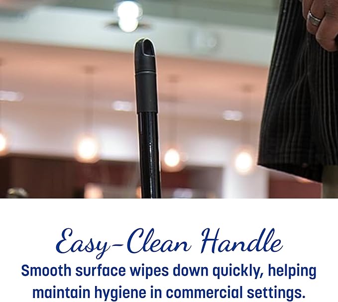 Carlisle FoodService Products Duo-Pan Upright Dust Pan with Serrated Yoke for Home, Restaurants, Kitchen, Lobby, And Office, Plastic, 30 Inches, Black