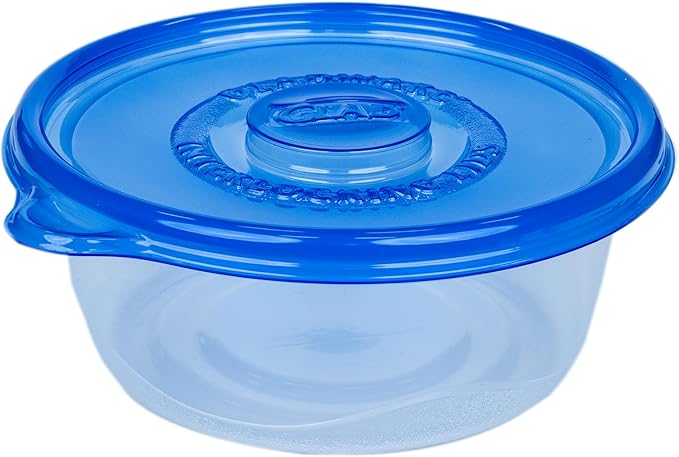Glad GladWare Big Bowl Food Storage Containers, Large Round Bowl Holds 48 Ounces of Food - Glad Food Storage Containers for Everyday Use to Preserve Freshness, 3 Count