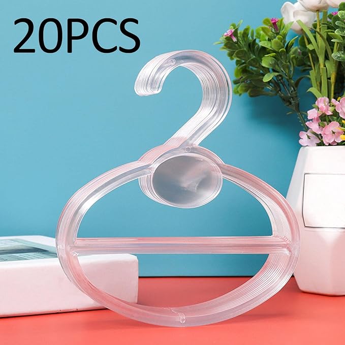 20 X Scarf Shawl Tie Organizer Accessories Holder Portable Neckerchief Rack Display Space Saving Closet Organizer (Clear 13cm)