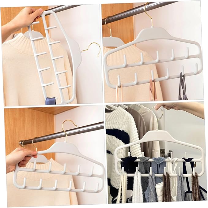 2pcs Organizer Rack Belt Hangers for Women Men Scarf Hangers Tie Closet Accessory Organizers