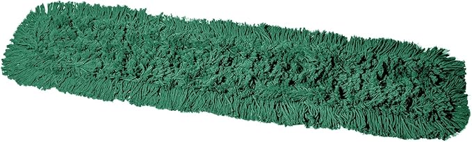 Commercial Dust Mop Replacement Head – 36 x 5 in. Cotton Nylon Reusable Mop Head – Industrial Dust Mop Refill for Floor Cleaning & Janitorial Supplies, Green