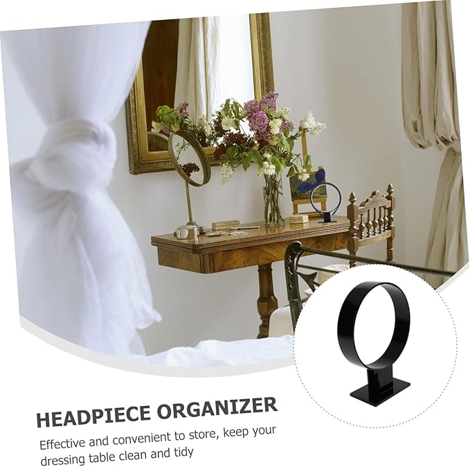 VALICLUD 2 Pcs Elegant Acrylic Hair Hoop Holder Stand Hairband Headpiece Rack Hair Accessories Organizer for Home Shop Loved