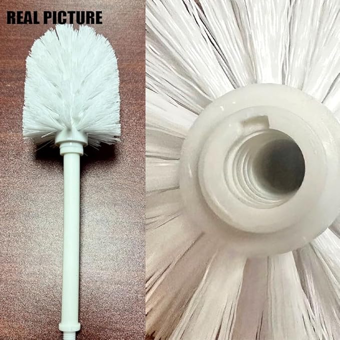 4PCS Toilet Brush Replacement Head Cleaning Tool,Toilet Bowl Brush Head Replacement with Sturdy Stiff Bristles for Bathroom (White)