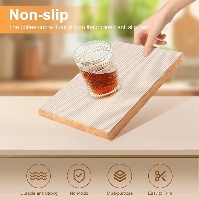 FEXIA Shelf Liners for Kitchen Cabinets Non-Slip Drawer Liner 16 Inches x 20 FT Waterproof & Oil-Proof Non Adhesive Durable Material Fridge Liner for Shelves