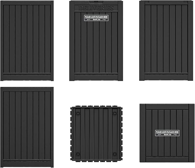 Package Delivery Box for Outside, 48 Gallon Storage with Lockable Secure, Large Double Wall Resin Outdoor Package Delivery Waterproof Deck