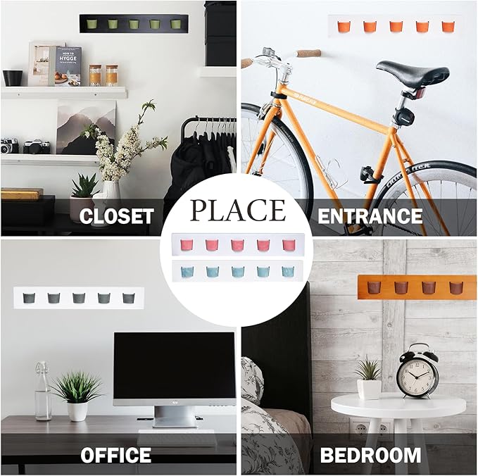 ACOCOFE Sunglass Organizer Wall Mount, Wood Eyeglass Storage Holder, Glasses Rack for Multiple Eyewear Display Men Women (White-white)