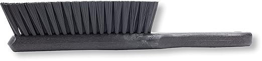 SPARTA Handheld Soft Counter Brush 8 Inch Bristle Span, Multi-Use Dust Brush with 5 Inch Handle for Tables, Countertops, and Delicate Surfaces, Polyester, Black