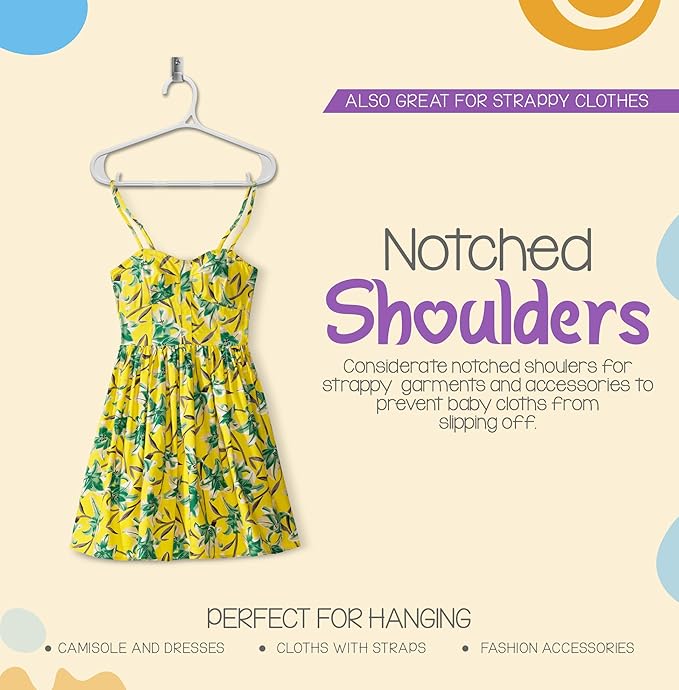 Utopia Home Kids Hangers 20 Pack - 11 Inch Plastic Baby Hangers for Closet - Childrens Hanger for Clothes & Infant Hanger for Closet - Non-Slip Shoulder Grooves, Strap Hooks & Pants Bar (Grey)