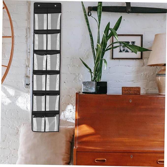 Alipis Hanging Jewelry Storage Bag Dustproof Organizer with Mesh Pockets for Necklaces Rings Bracelets Earrings Space-saving Hanging Organizer for Accessories and Small Items Easy to