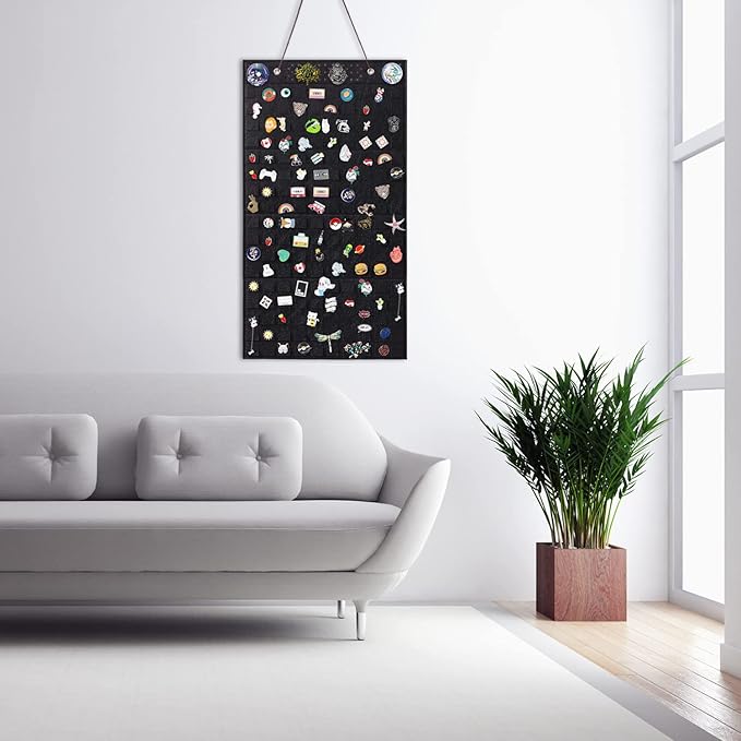 Wall Hanging Brooch Pin Organizer,Pins Collection Display Case,Brooch Collection Storage Holder,Holds Up to 170 Pins(Not Include any Accessories)