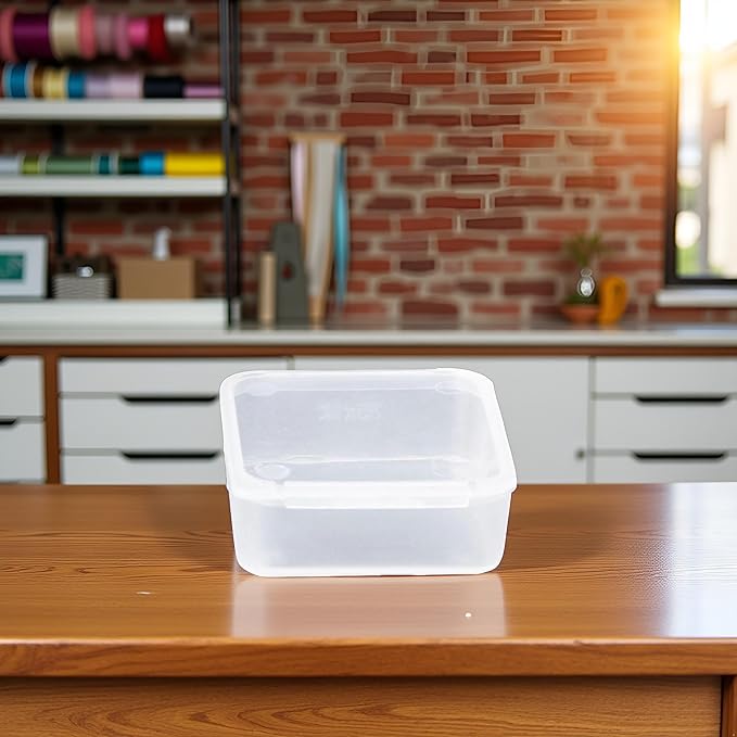 Square Clear Jewelry Storage Boxes Beads Crafts Case Containers-Reusable Plastic- 6x6x1.8cm Comfortable and Environmentally Professional Design Organization, Storage and Transport