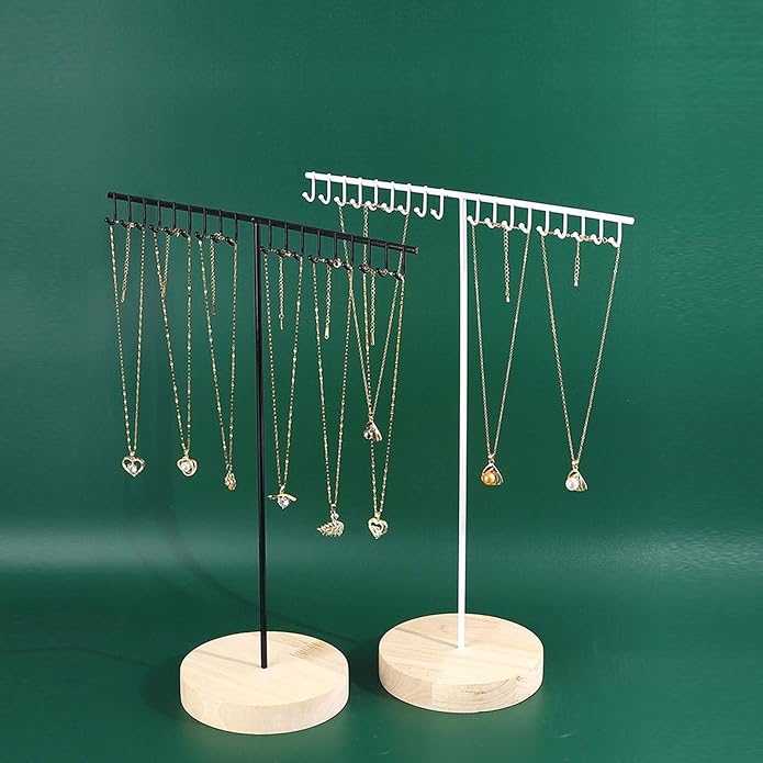 Multipurpose Alloy Necklace and Organizers Clear Jewelry Stand with Hanging Rack Home Accessory Decoration