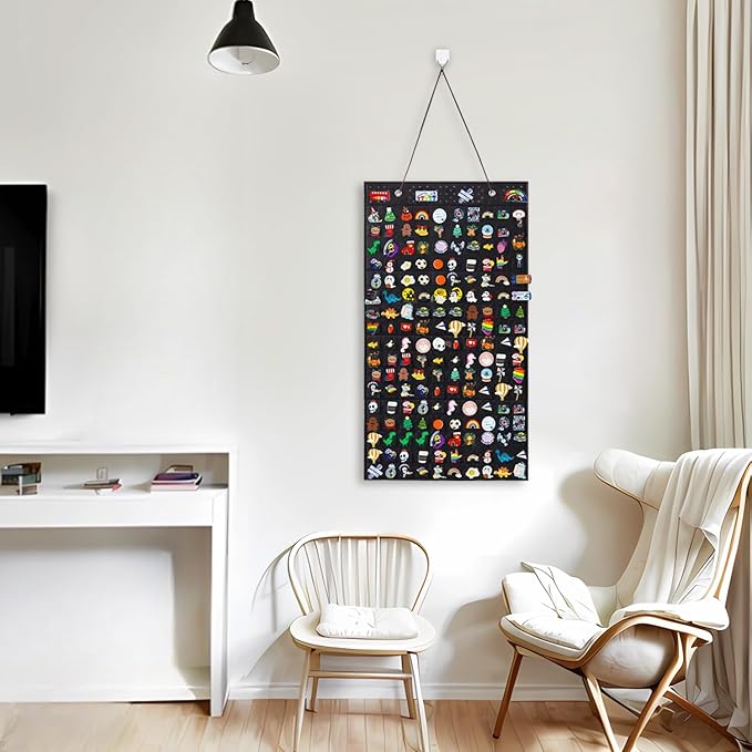 Collector Pin Board,Pin Collections Storage Holder,Enamel Pin Hanging Display Board,Pin Board For Pins Collection,Pin Holder Display For Wall,Enamel Pin Organizer Display Case(170 Slots,Black+Black)