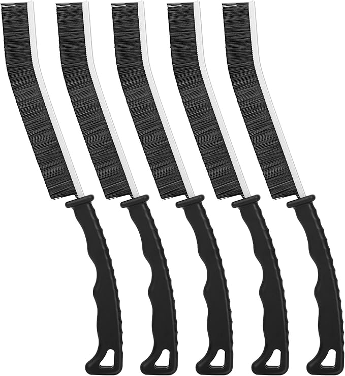 5Pcs Hard Bristle Crevice Cleaning Brush - Grout Cleaner Brush, Gap Cleaning Tools, Effective Tile Cleaning Brush for Household, Floor, Grout Lines, Tile, Flower Pots, Kitchen, Home Essentials Brush