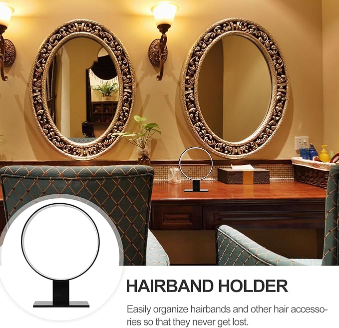 Lurrose Acrylic Headband Holder Stand for Hair Accessories Display Elegant and Sturdy Organizer for Hairbands Headpieces and Hair Accessories for Home and Salon Use