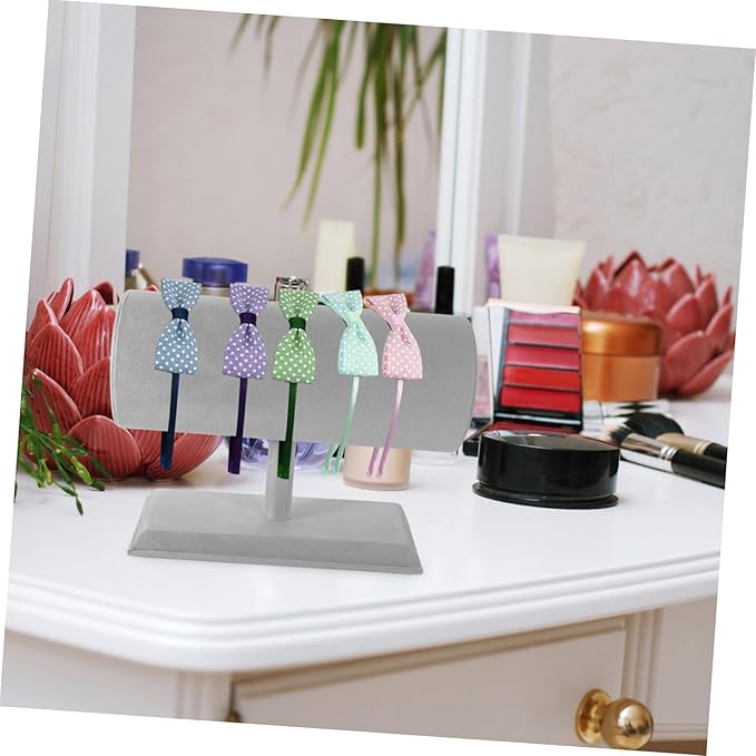 Garneck Headband Storage Organizer for Girls Hair Accessory Display Holder Compact Desktop Stand Stable Base Stylish Headdress Rack for Vanity Bedroom Decor