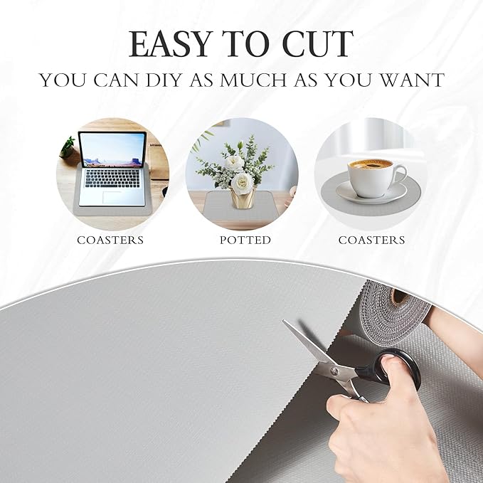 Beautysaid Shelf and Drawer Liner for Kitchen Cabinet, Non Adhesive Non Slip Shelf Paper Waterproof Washable Thickened for Dresser Pantry Shelve Bathroom Protector Liner(Light Grey,12 in x 20FT)