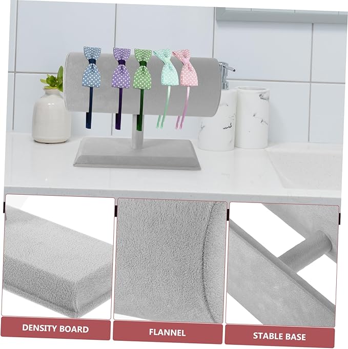 Garneck Headband Storage Organizer for Girls Hair Accessory Display Holder Compact Desktop Stand Stable Base Stylish Headdress Rack for Vanity Bedroom Decor