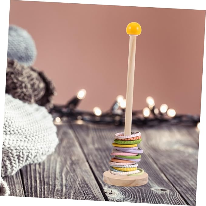 Wood Hair Accessories Organizer Stand with Unique Ball Shape for Versatile Scrunchies and Hair Ties Holder Rack for Bedroom Bathroom and Rooms
