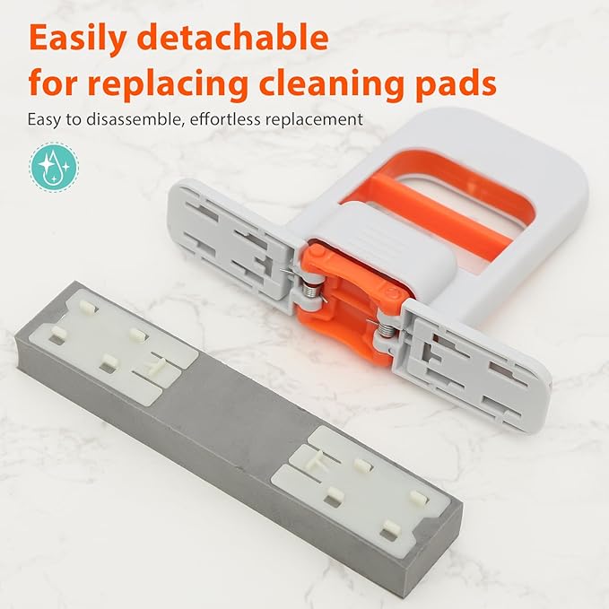 Mini Foldable Wet Dry Use Squeeze Small Mop, Mini Mop for Small Spaces, Black Portable Cleaning Sponge Mops for Desktop, Kitchen, Counter, Glass, Tile