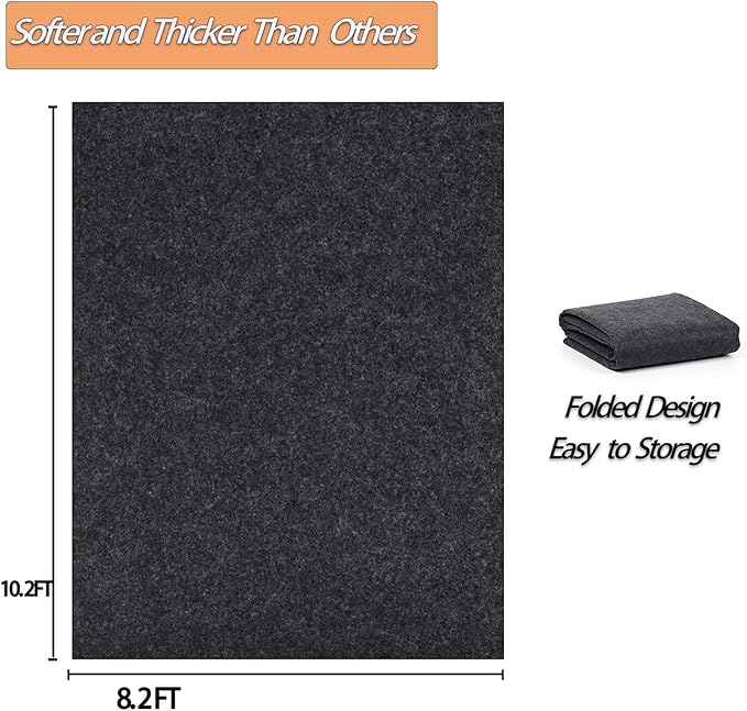10.2 * 8.2 FT Outdoor Storage Shed Mat, Waterproof Storage Shed Flooring Mat, Anti-Slip Patio Furniture Floor Scratch Prevention Mat, Dustproof Outdoor Carport Mat