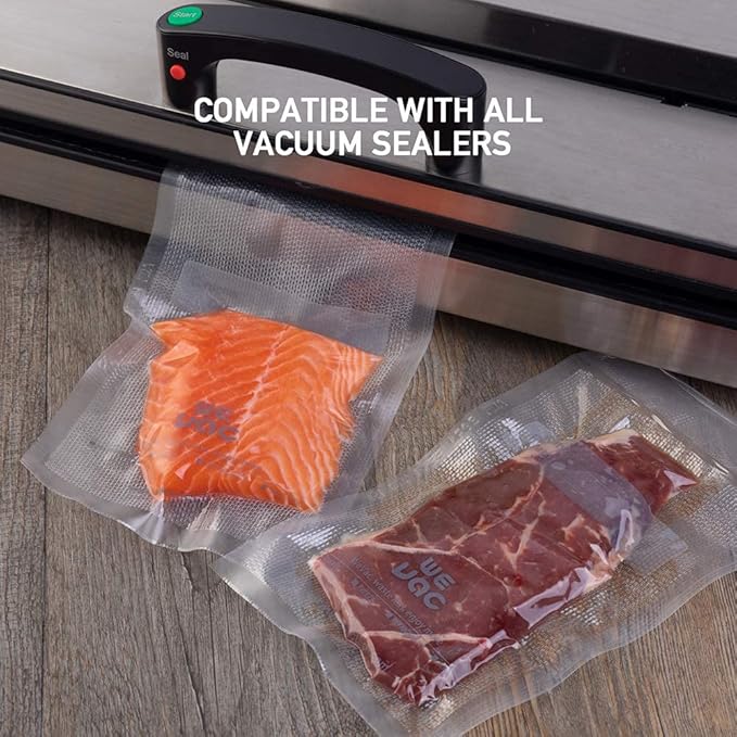 Wevac 8” x 12” 200 Count Food Vacuum Sealer Bags Keeper, PreCut Quart, Ideal for Food Saver, BPA Free, Commercial Grade, Great for storage, meal prep and Sous Vide (Pack of 2)
