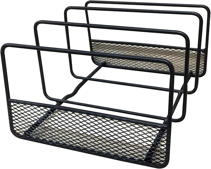 NU Steel WIRE AND MESH ORGANIZER RACK - OIL RUBBED BRONZE