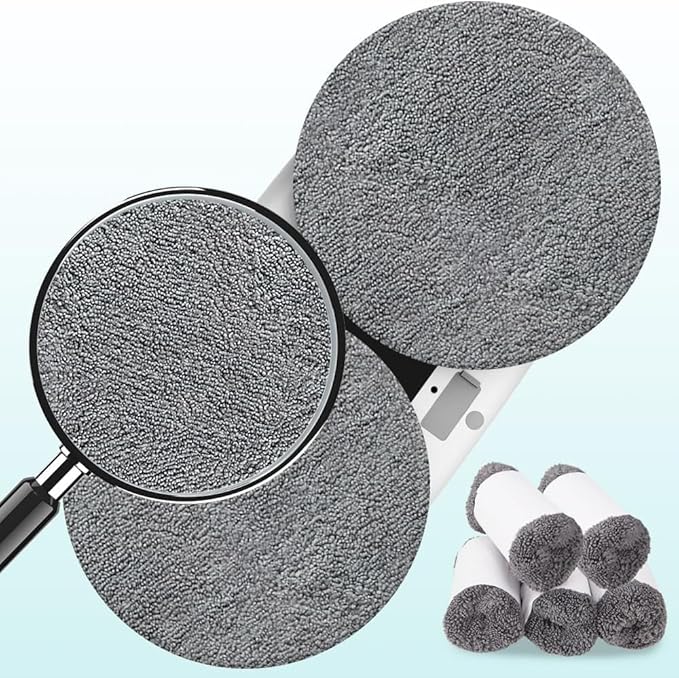 10 Pieces Microfiber Replacement Pads for X1 Window Cleaners, Reusable, Machine Washable