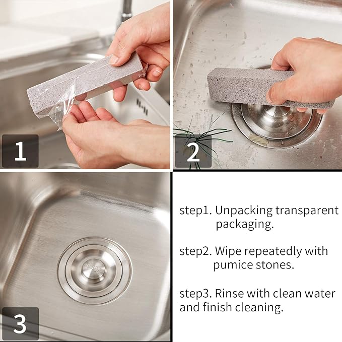Chinco 24 Packs Pumice Stick for Cheaning, Pumice Scouring Stone Pad Removing Stain Grime Without Leaving Scratches for Kitchen Oven Stove Home Bathroom Toilet Pool House Cleaning Supplies