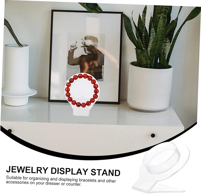 6pcs Acrylic Jewelry Display Stand for Bracelets Bangles and Prayer Beads Accessories Organizer for Home Store and Events