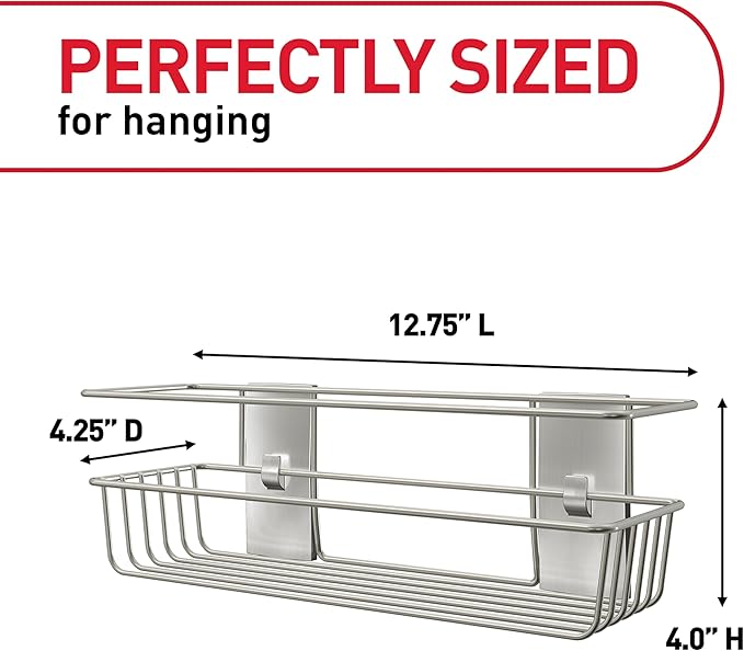 Command Shower Caddy with Water Resistant Strips, Organize Your Bathroom, Easy to Open Packaging Bathroom Decor