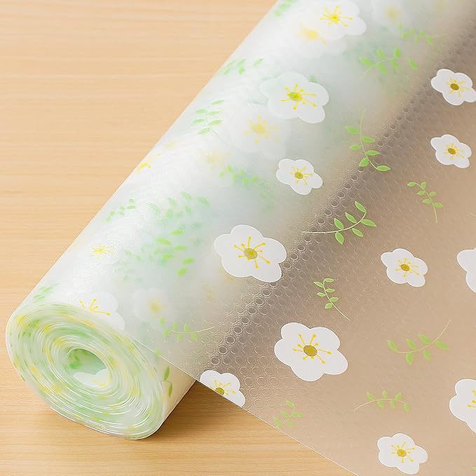 Cooyes Shelf Liner – Premium Non-Adhesive Cabinet & Drawer Liner for Kitchen – Waterproof Shelf Paper with Modern Pattern – Durable EVA Cabinet Mat – Easy to Cut （24" W x 120" L）