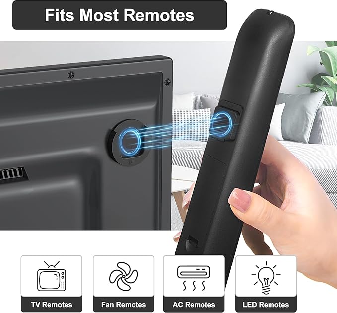 Magnetic Remote Control Holder Wall Mount, Self-Adhesive Bedside Caddy for TV Backside/Bedroom/Office/RV Home Organizer Storage(Black 8)